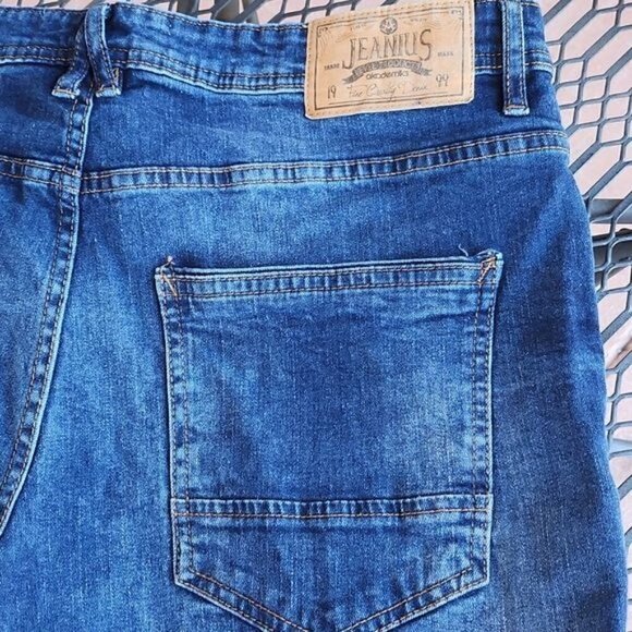 Akademiks Jeanius Distressed Sz. 36x32 Blue Jeans - Picture 8 of 13